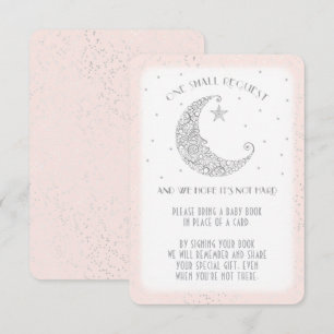 Invitation Demande de réservation Moon Star Baby shower Silve