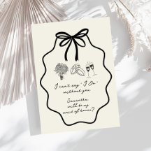 Demande de témoin de mariage avec arc floral dessi