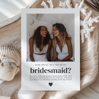 Invitation Demande de témoin de mariage avec photo