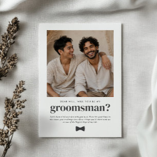 Invitation Demande de Témoin de Mariage avec Photo