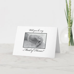 Invitation Demande de témoin de mariage Noir, Blanc