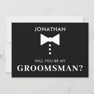 Invitation Demande de témoin de mariage personnalisée Smoking