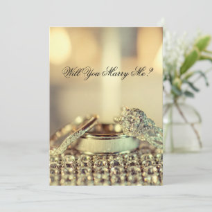 Invitation Demande en Mariage Or Accepterez-Vous de M'épouser