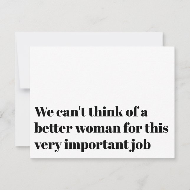 Invitation Demande originale au célébrant de mariage: Épouse- (Devant)