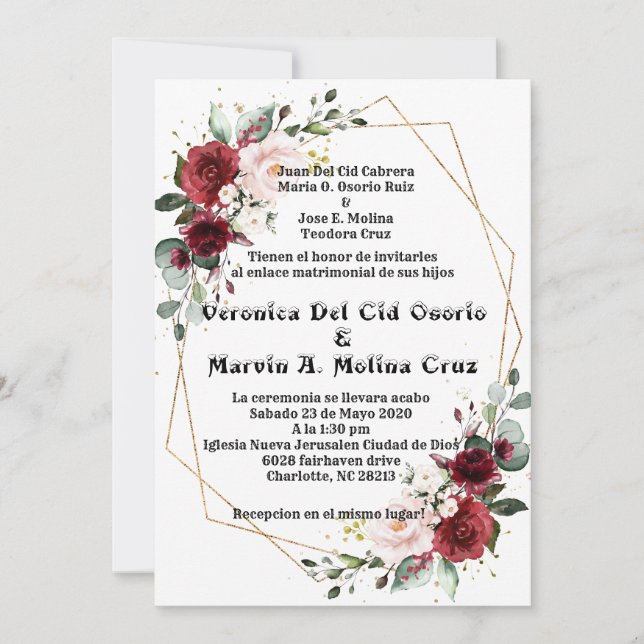 Invitation demande personnalisée (Devant)