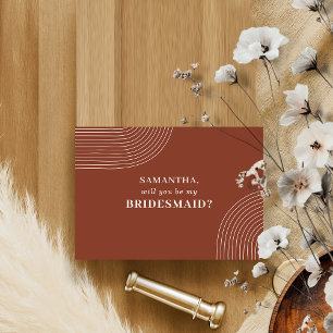 Invitation Demande témoin de mariage Art géométrique en terre