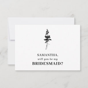 Invitation Demande témoin de mariage sous les pins de la forê