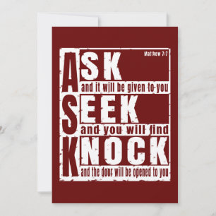 Invitation Demander le T-shirt knock