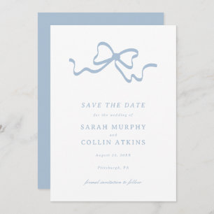 Invitation Demeurer mignon Bow Enregistrer la date