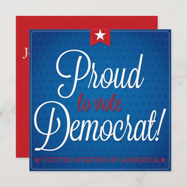 Invitation Démocrate (Devant / Derrière)