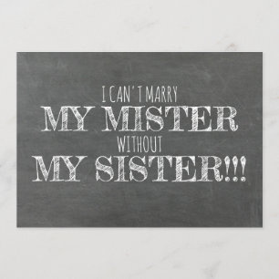 Invitation Demoiselle d'honneur de tableau/domestique de