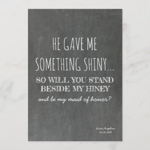 Invitation Demoiselle d'honneur/domestique drôles mignonnes