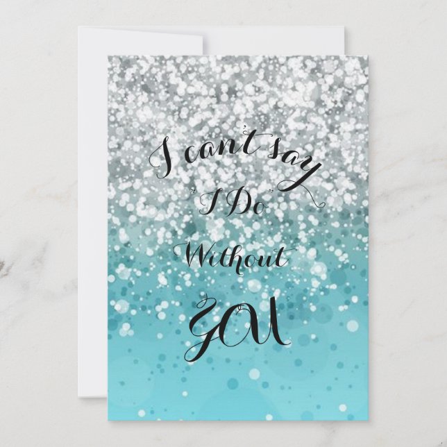 Invitation Demoiselle d'Honneur Turquoise (Devant)