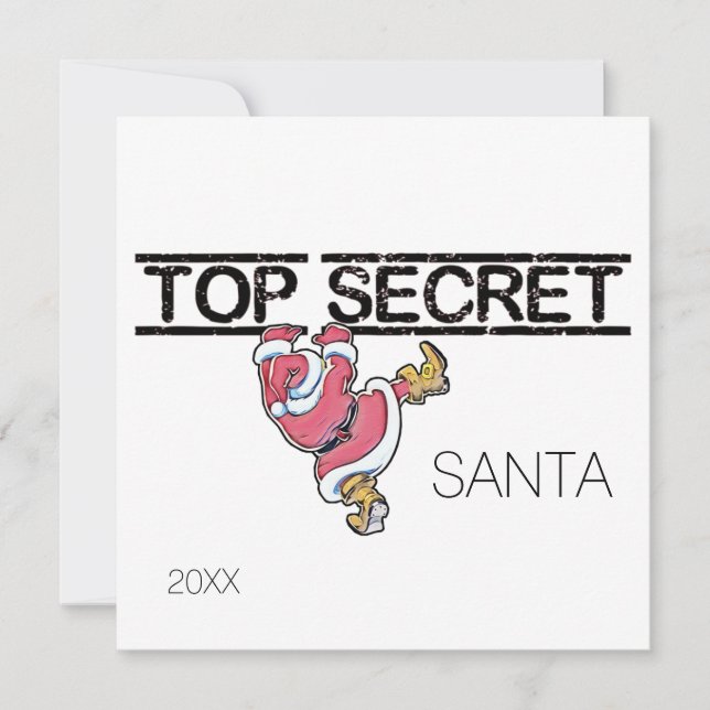Invitation d'employé d'informations de Père Noël s (Devant)
