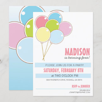 Invitation d'enfant à la fête d'anniversaire du ba