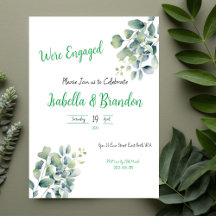 Invitation d'Engagement Minimal Feuillu