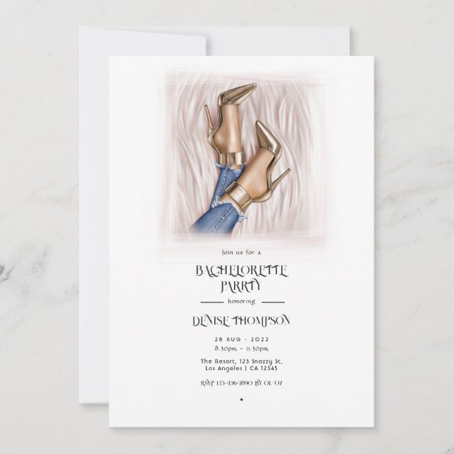 Invitation Denim Chic Bachelorette (Devant)