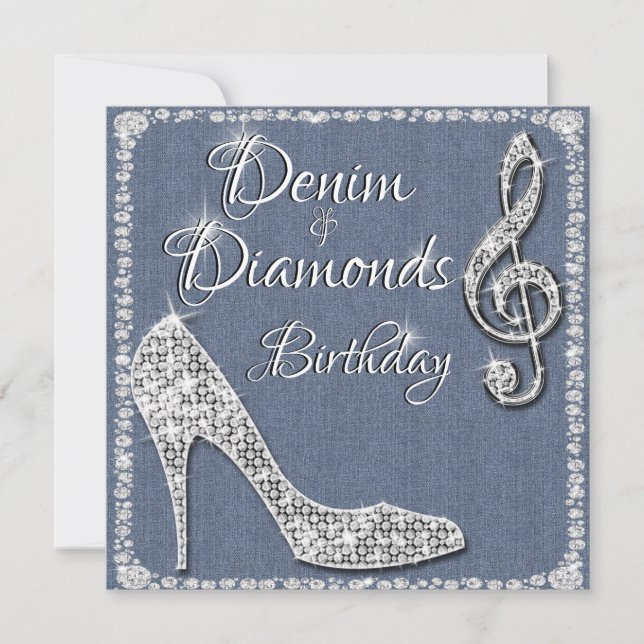 Invitation Denim & Diamonds 25e anniversaire (Devant)