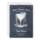 Denim Diamonds Pearls Champagne Cup Anniversaire