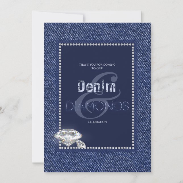 Invitation Denim et diamants (Devant)