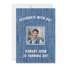 Denim Imprimer 30e anniversaire d'or