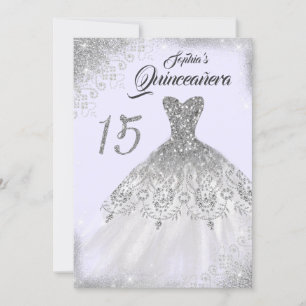 Invitation Dentelle argentée claire et violette Diable Quince