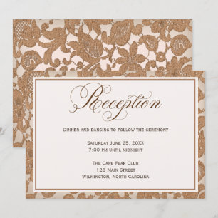 Invitation Dentelle d'automne Réception de mariage Enceinte I