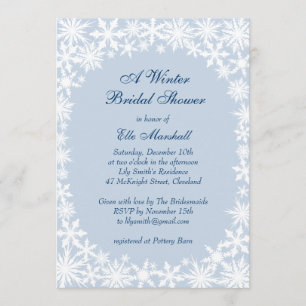 Invitation Dentelle d'hiver à l'invitation bleue glaciale de
