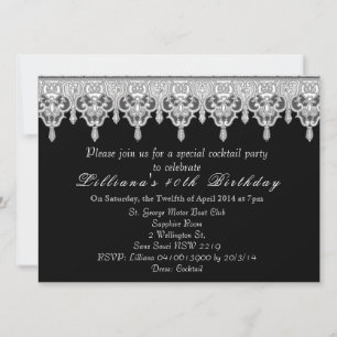 Invitation dentelle noire