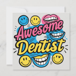 Invitation Dentiste génial merci
