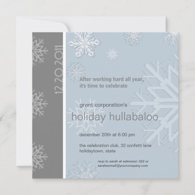 Invitation d'entreprise de fête de vacances (Devant)