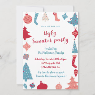 Invitation d'entreprise pour une soirée pull moche