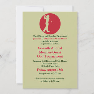 Invitation d'entreprise verte rouge de tournoi de