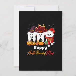 Invitation Dents HalloMerciMas Halloween Thanksgiving Christ