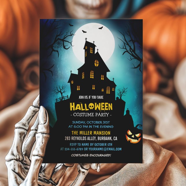 Invitation Déplaisant Haunted House Effrayant Halloween Party (Créateur téléchargé)