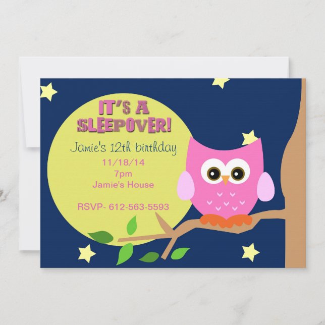 Invitation d'épongement de Owl (Devant)