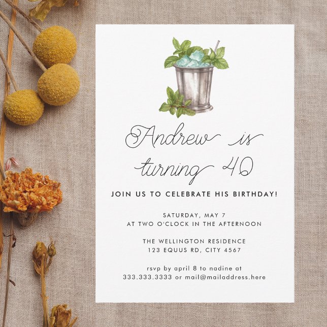 Invitation Dérby d'anniversaire de la course de chevaux à la  (Créateur téléchargé)