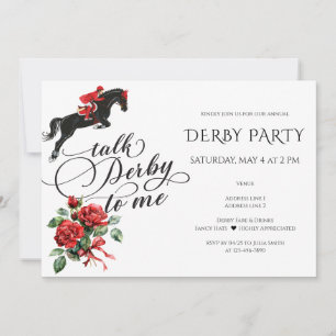 Invitation Derby & Drinks Party Course moderne Cheval équestr