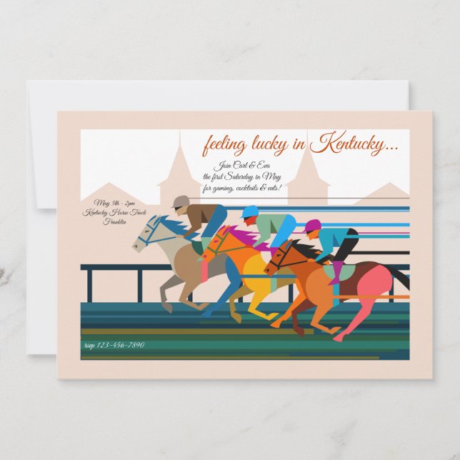 Invitation Derby Horse Racing (Devant)