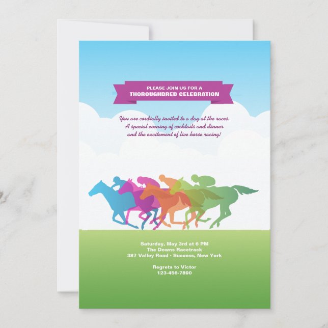 Invitation Derby Party (Devant)