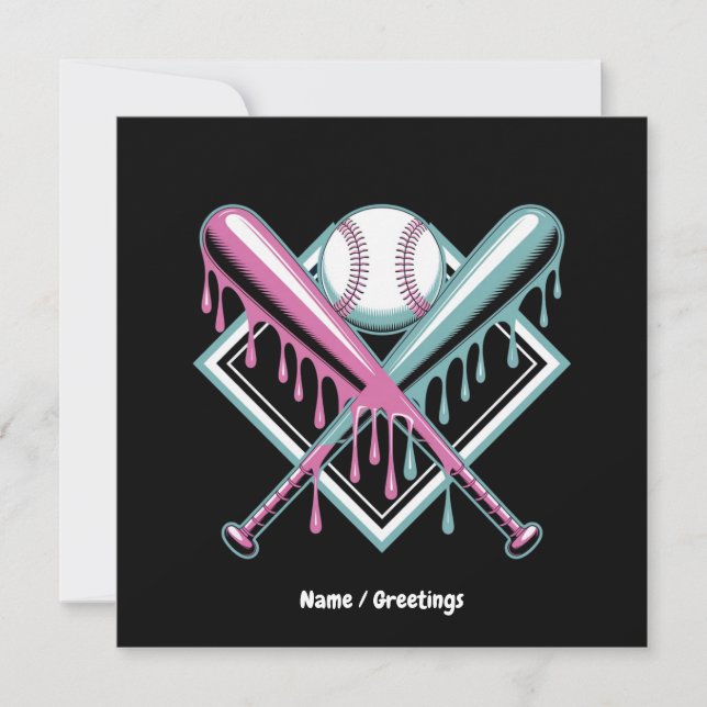 Invitation Dérive De Baseball Pour Garçons Bateau À Crème Gla (Devant)