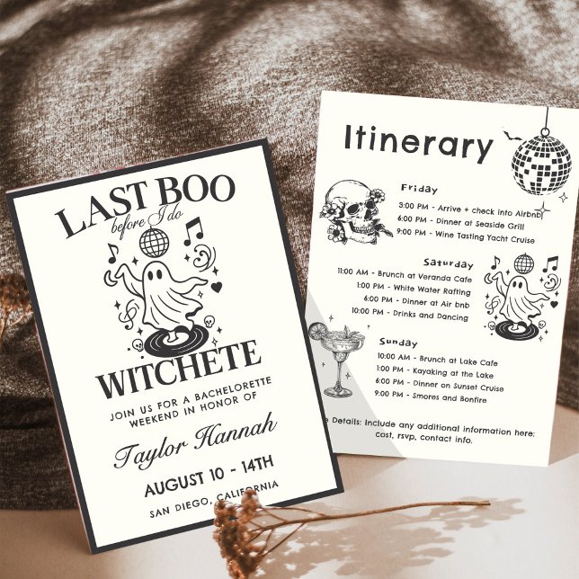 Invitation Dernier Boo Avant De Faire Bachelorette Itinéraire (Créateur téléchargé)