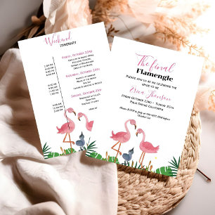 Invitation Dernier Flamengo Bachelorette & itinéraire week-en