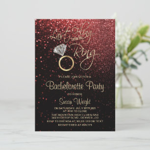Invitation Dernier Fling avant l'anneau Bachelorette rouge