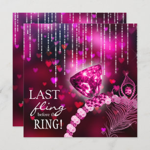 Invitation Dernier Fling devant la ceinture de Bachelorette r