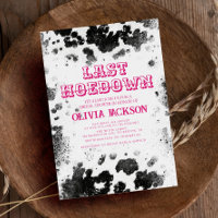 Dernier Hodown Cow Print Hot Pink Fête des mariées