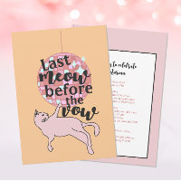 Dernier Meow Avant Le Vow Disco Cat Bachelorette
