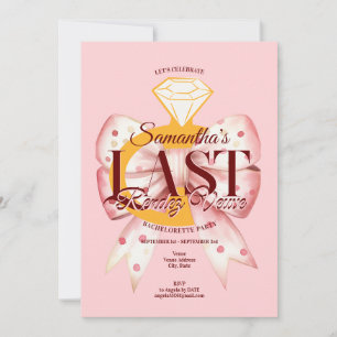Invitation Dernier Rendez Veuve Bachelorette Week-end Itinéra