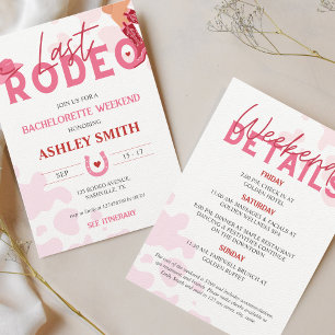 Invitation Dernier Rodeo Bachelorette Week-end Allons Filles