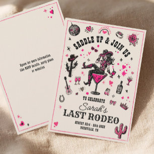 Invitation Dernier Rodeo Cowgirl Fun Nash Bash Bachelorette